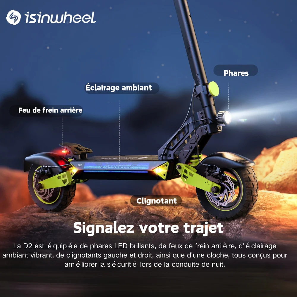 D2/D2plus Trottinette électrique tout-terrain 1000 W - Image 9