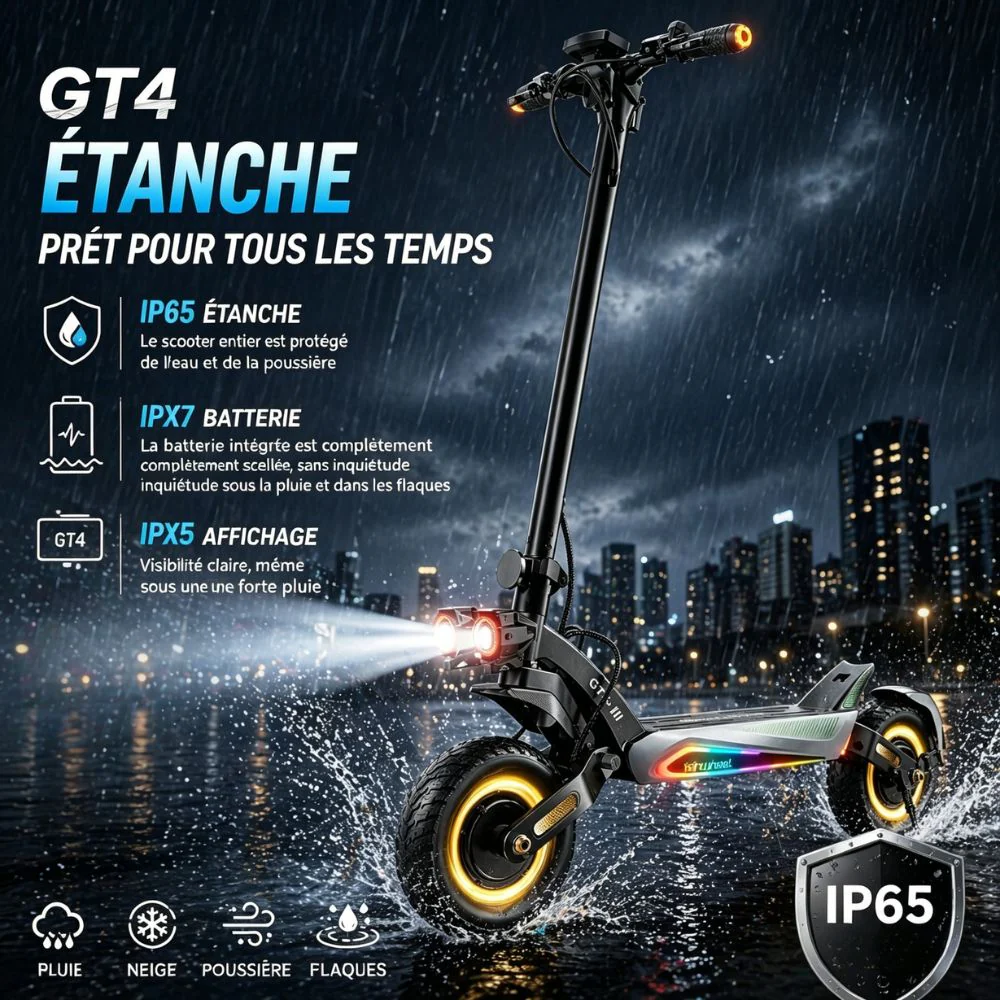 GT4 Trottinette électrique tout-terrain à double moteur 2400W - Image 8