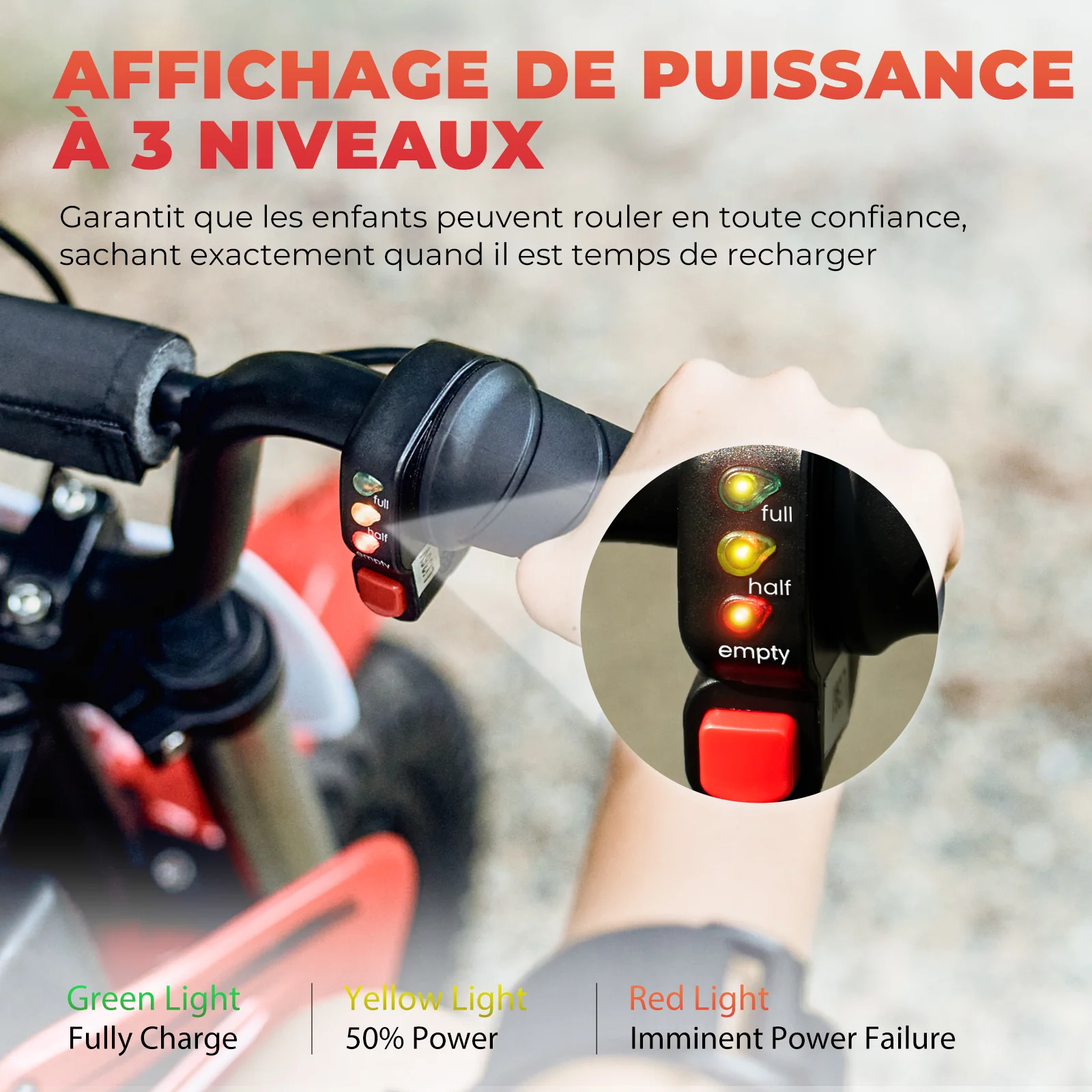 iSinwheel A12 Moto Électrique pour Enfants de 3 à 12 ans - Image 5