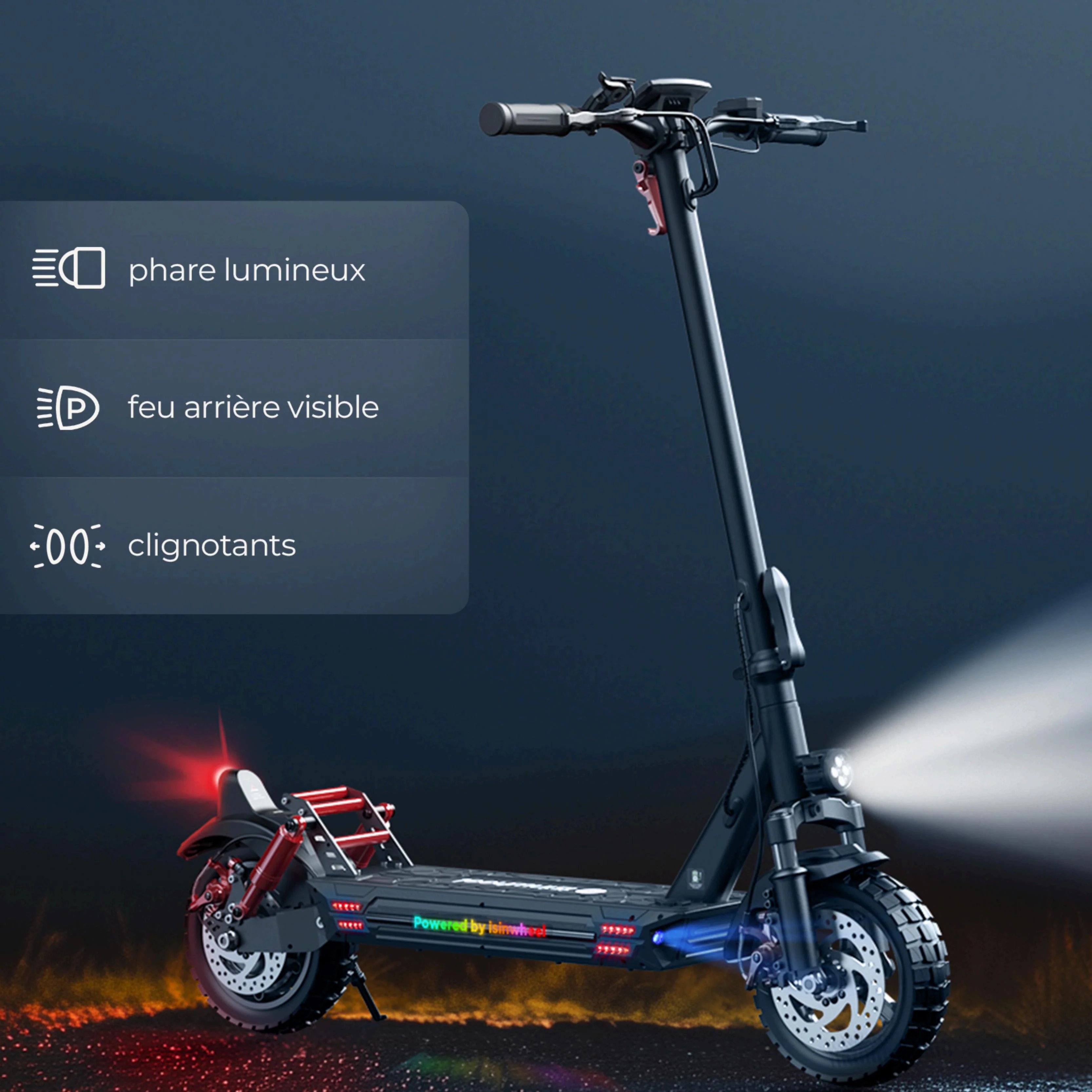 isinwheel GT1 Trottinette électrique tout terrain 800W - Image 10