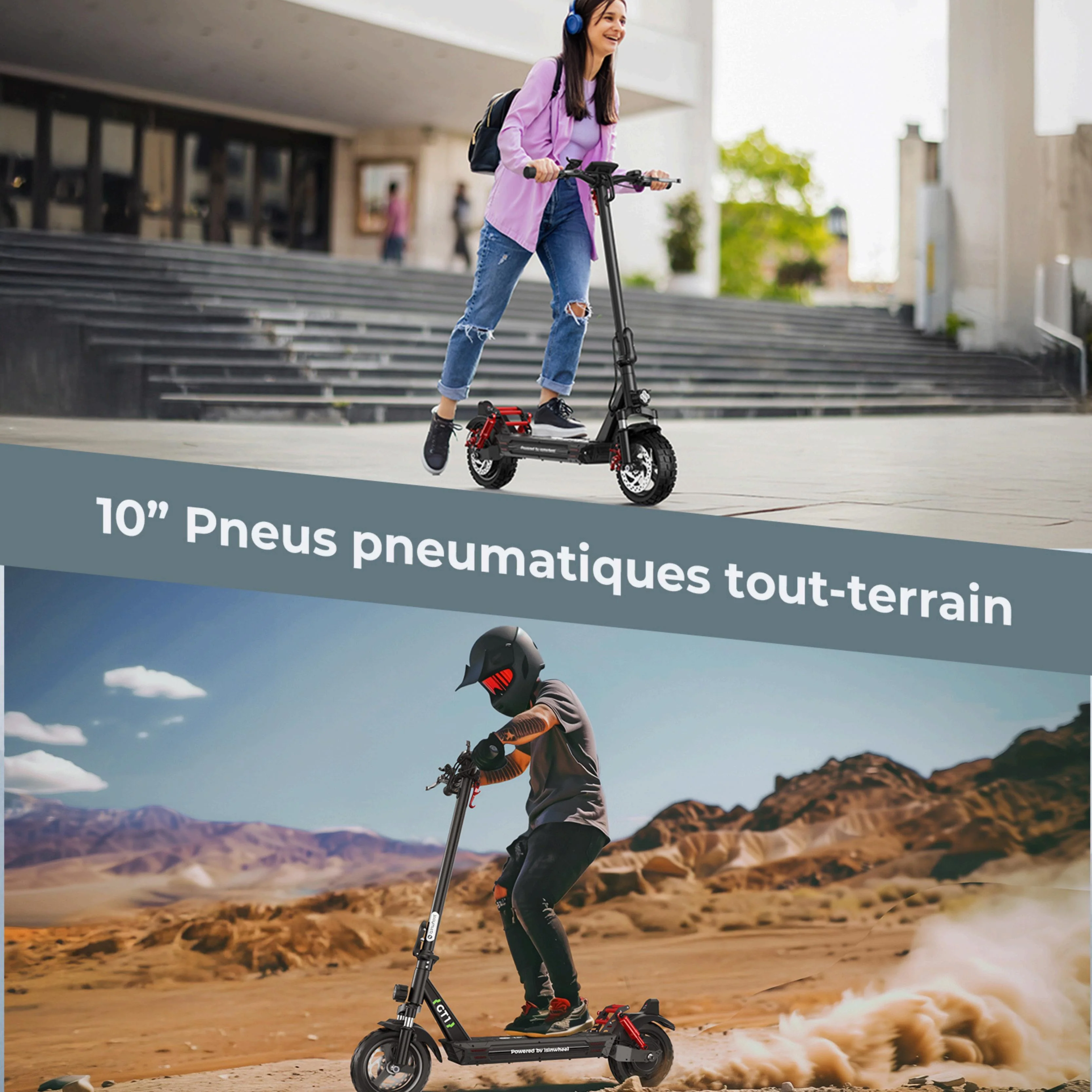 isinwheel GT1 Trottinette électrique tout terrain 800W - Image 11