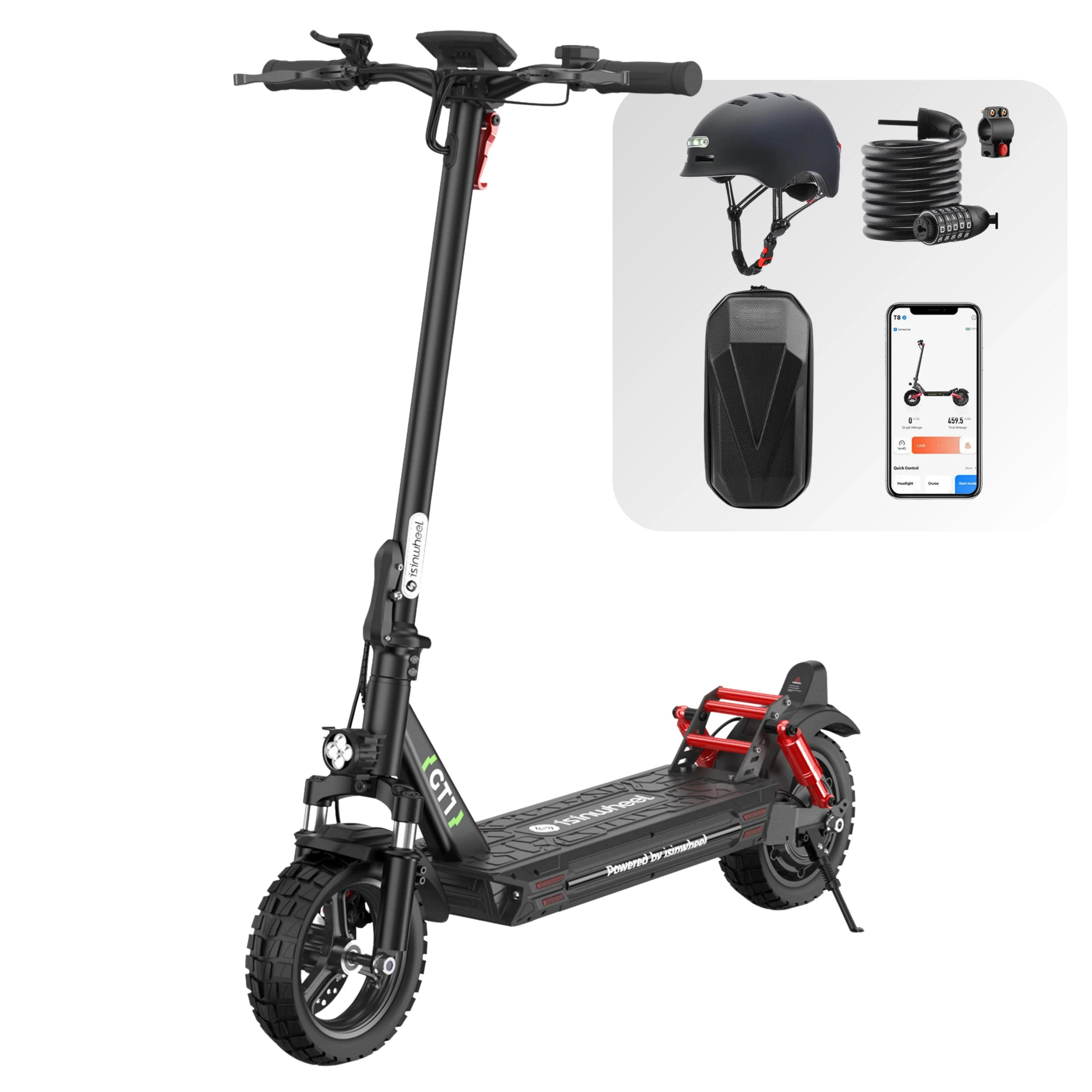 isinwheel GT1 Trottinette électrique tout terrain 800W - Image 20