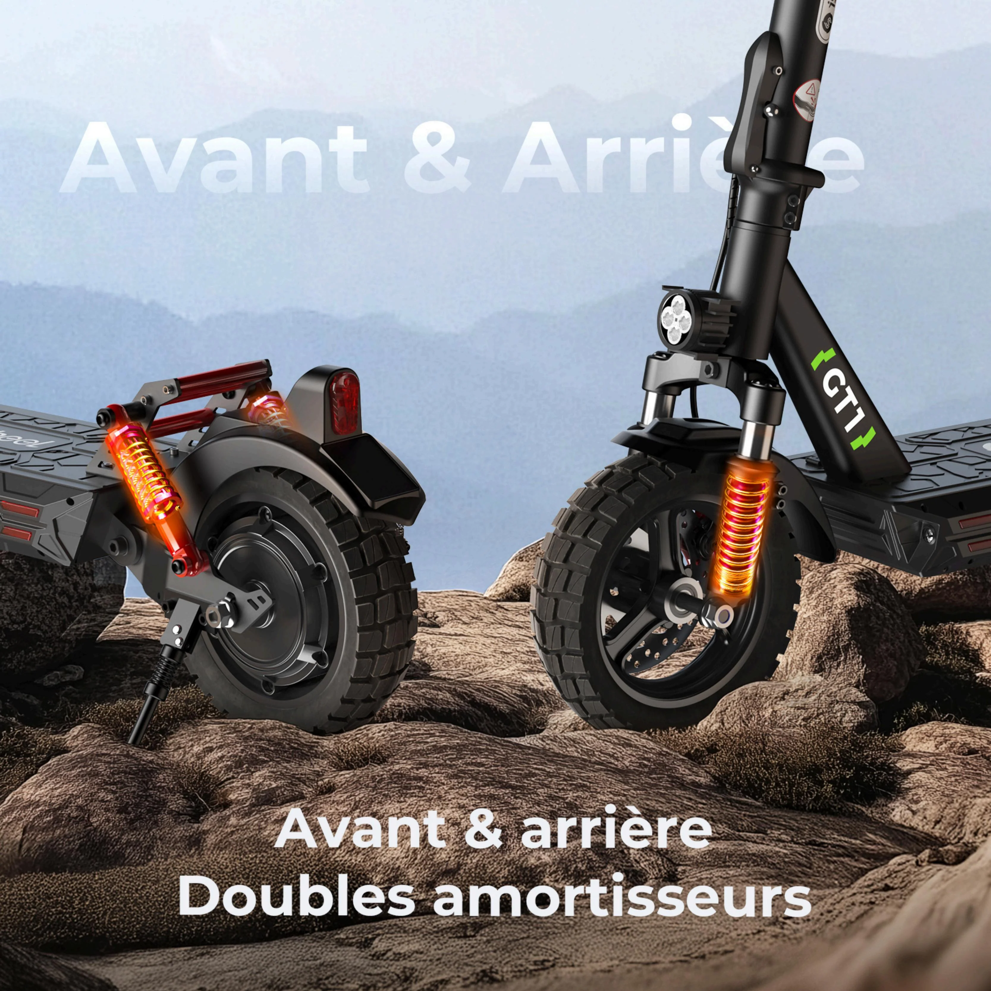 isinwheel GT1 Trottinette électrique tout terrain 800W - Image 5