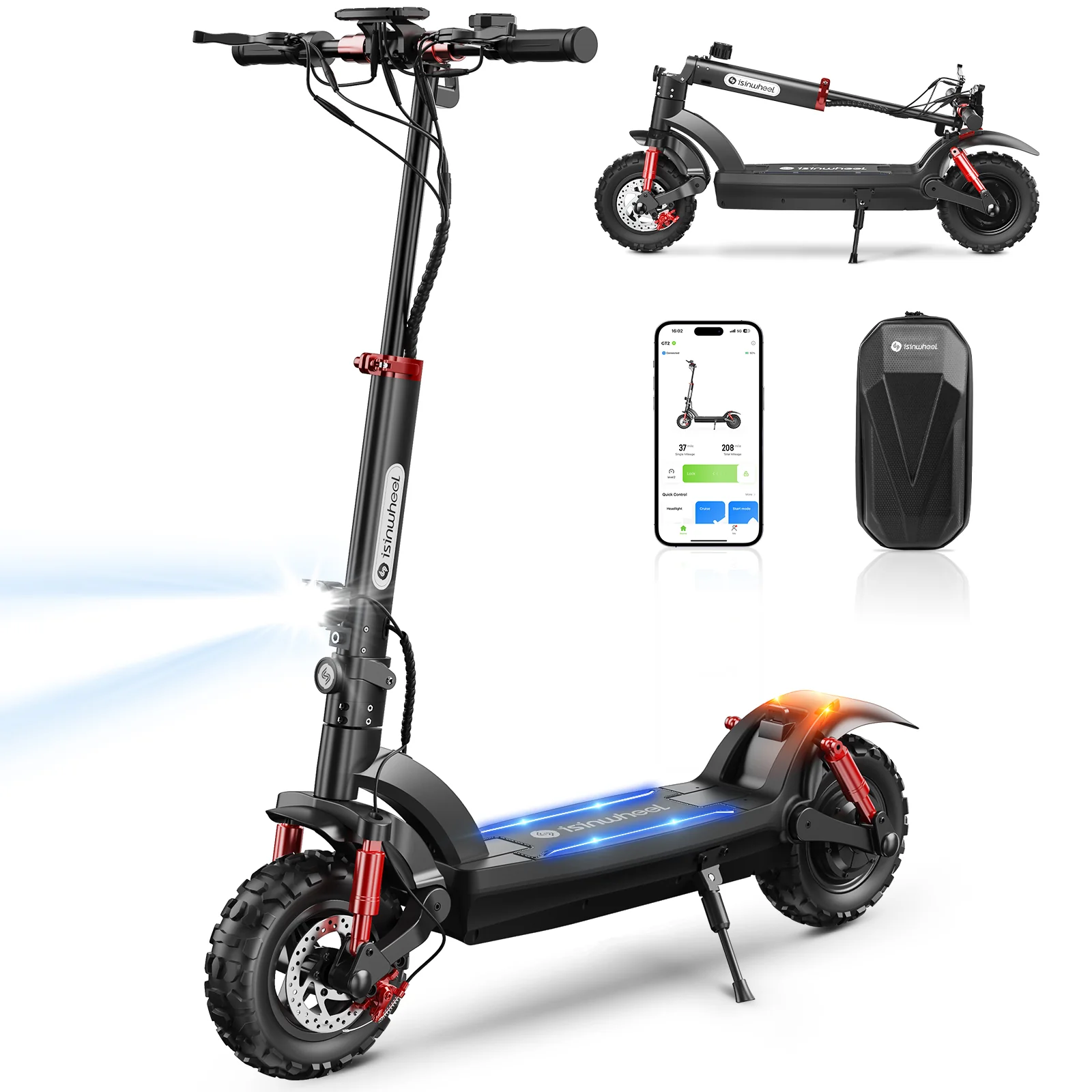 isinwheel GT2 Trottinette électrique tout-terrain 1200W - Image 8