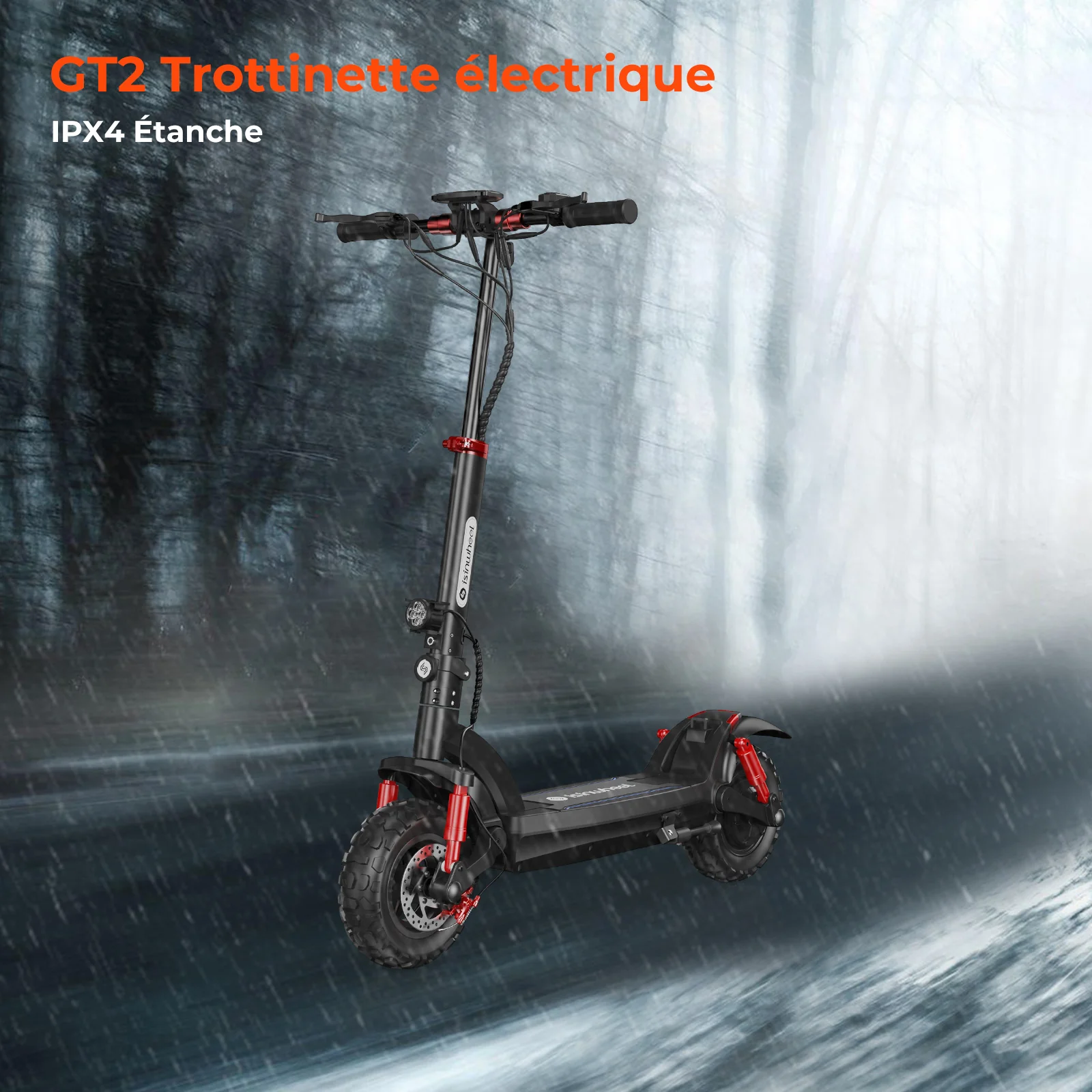 isinwheel® GT2/GT1 Trottinette électrique tout terrain 1200W pour adultes et adolescents - Image 8