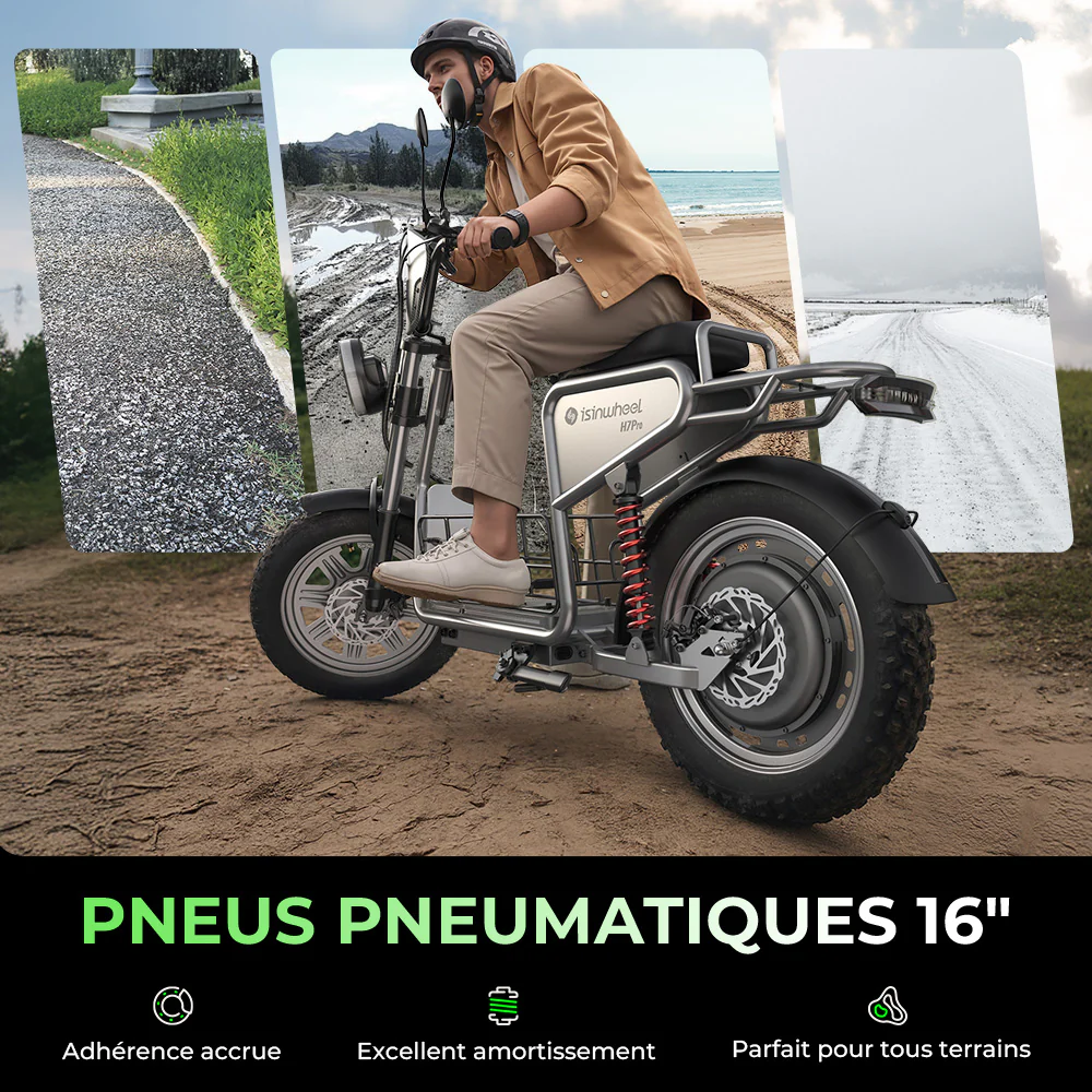 isinwheel H7Pro Trottinette électrique 1200W avec siège - Image 5