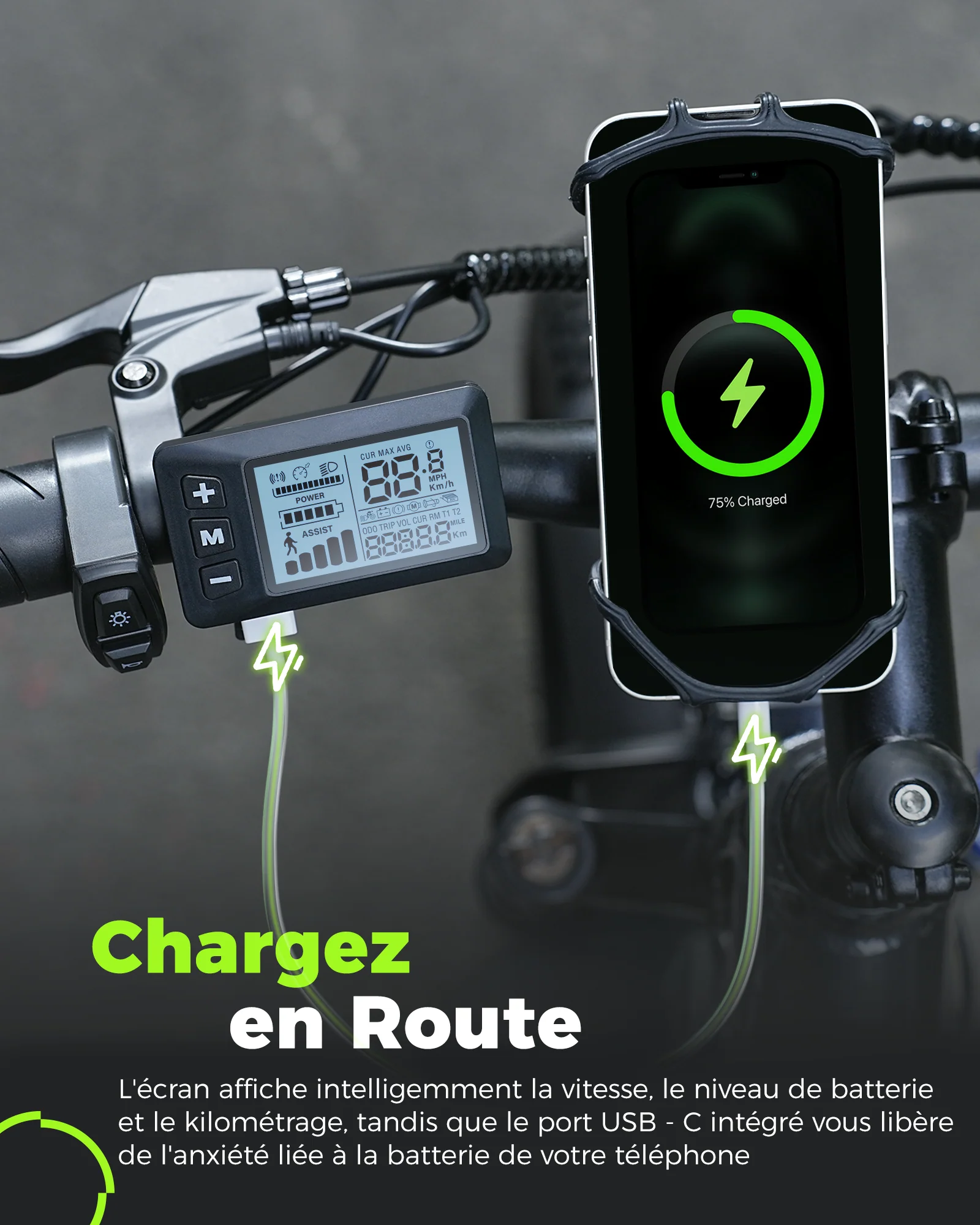 Fat Bike M60 Puissant : Pneus Tout-Terrain, 105km d'Autonomie & Batterie Amovible - Image 7