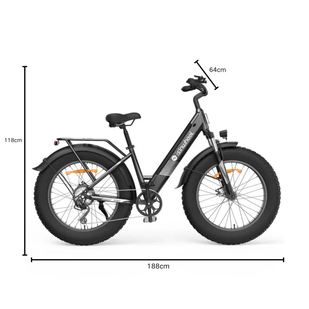Fat Bike M60 Puissant : Pneus Tout-Terrain, 105km d'Autonomie & Batterie Amovible - Image 9