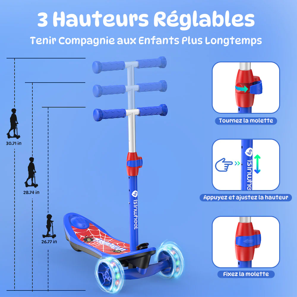 isinwheel MiniSpider trottinette électrique 2 en 1 pour enfants - Image 7