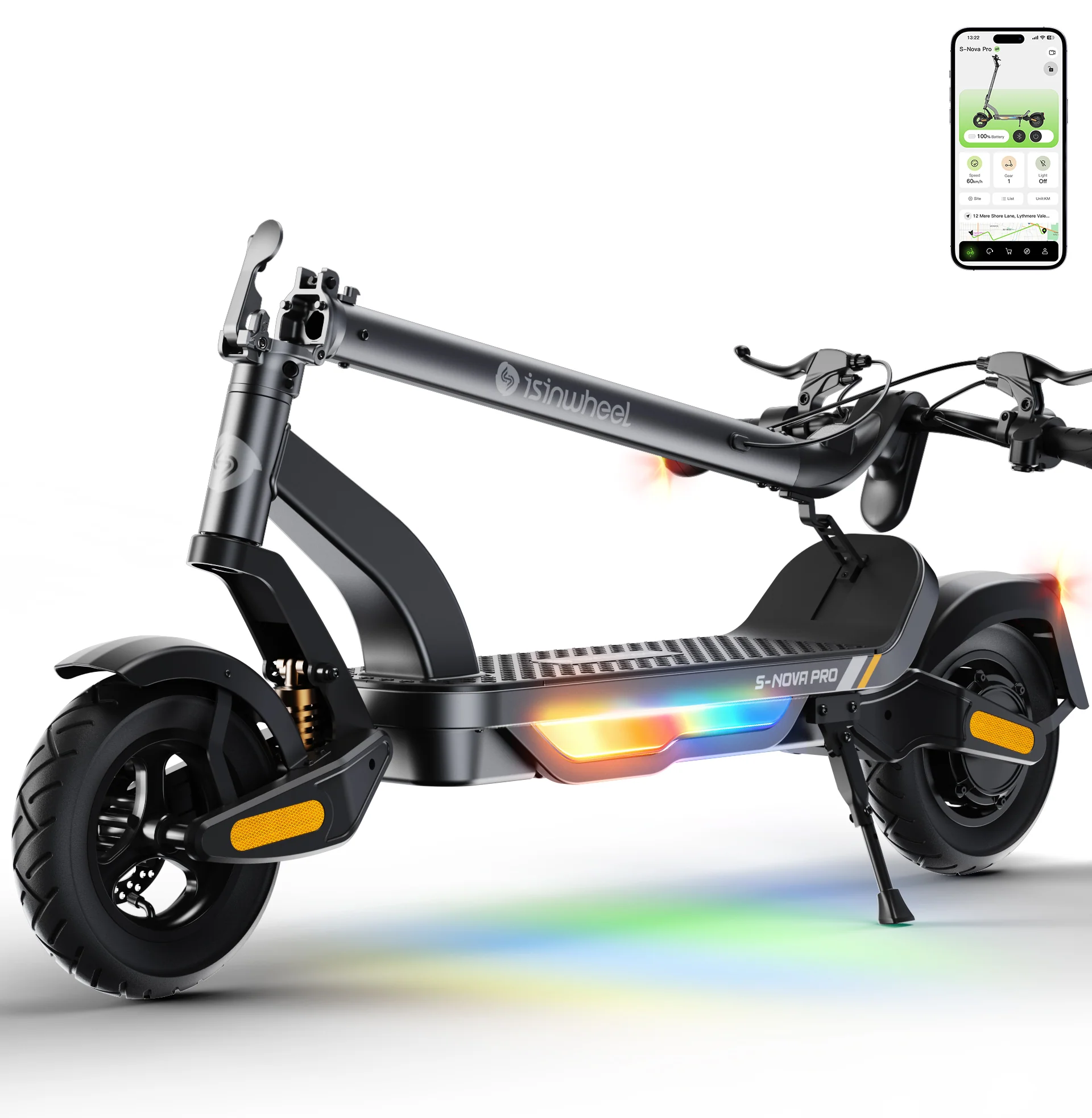 isinwheel® S-NOVA Pro Trottinette électrique tout-terrain 1000W - Image 14