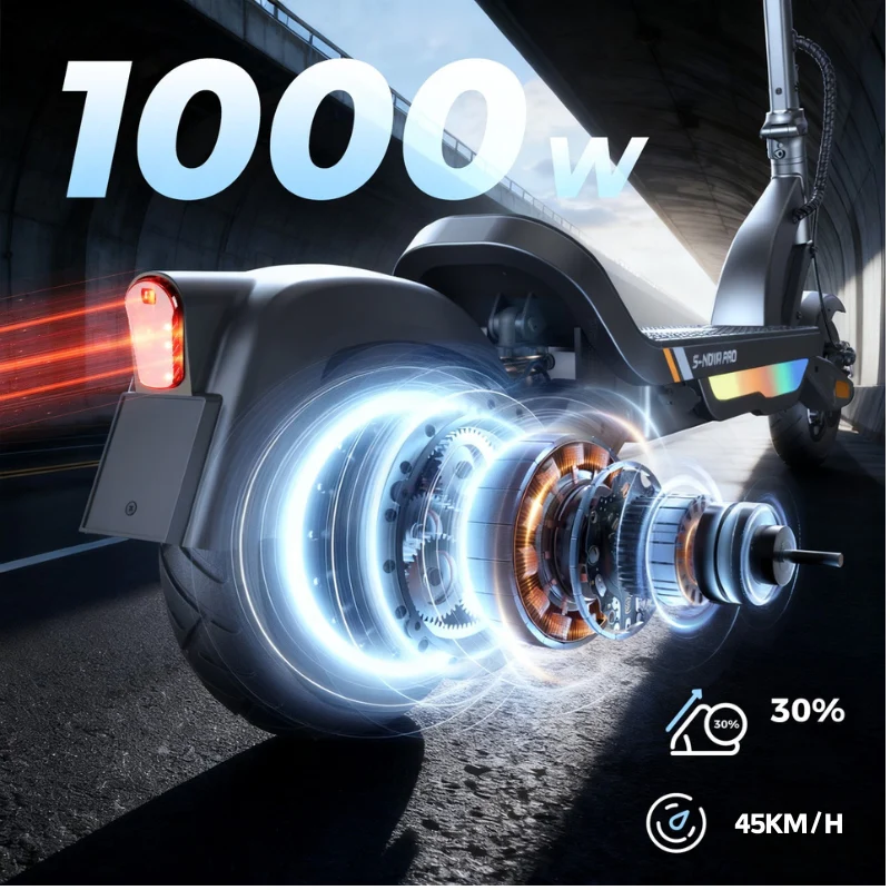 isinwheel® S-NOVA Pro Trottinette électrique tout-terrain 1000W - Image 5