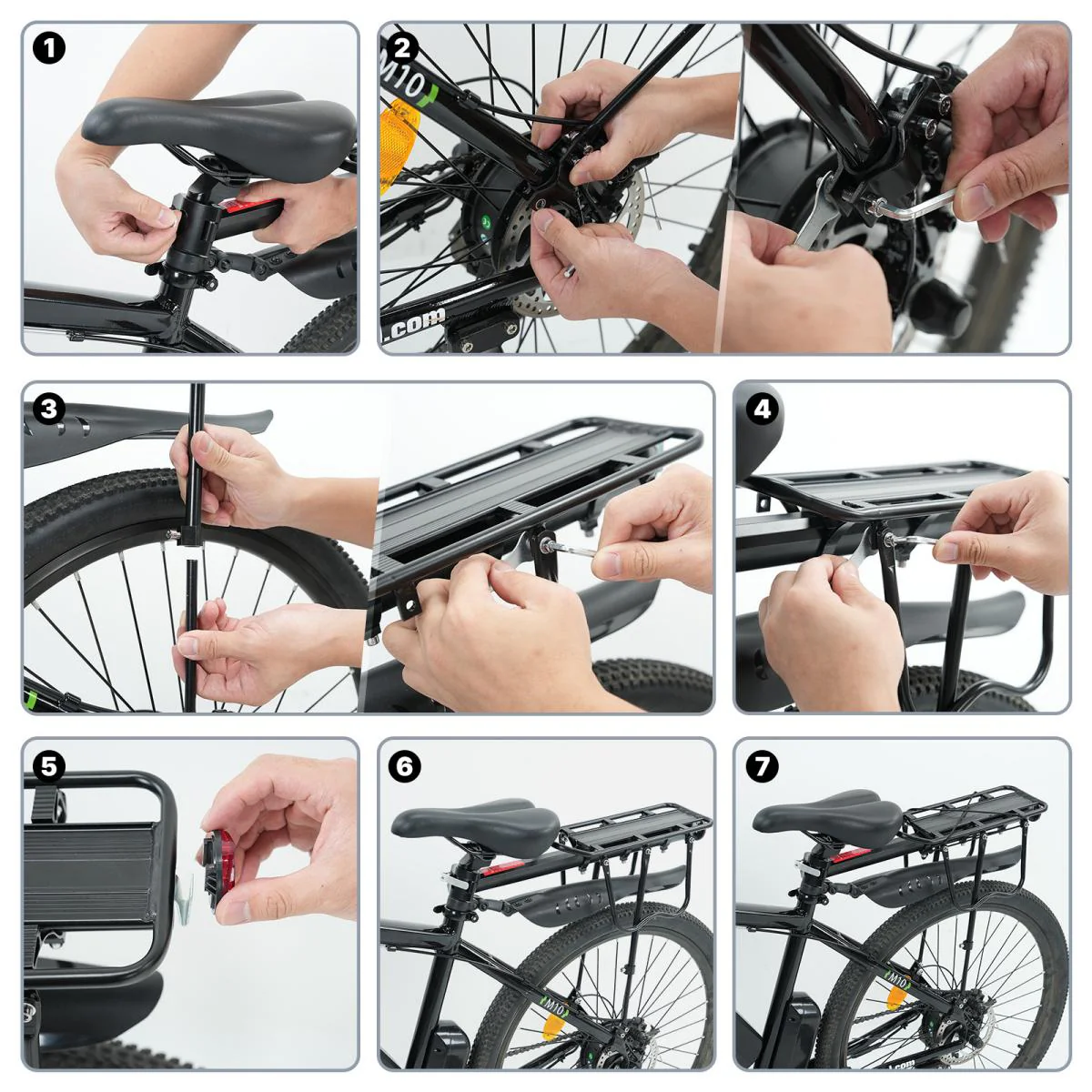 M10 porte-bagages de vélo avec une capacité de charge de 100 kg - Image 6