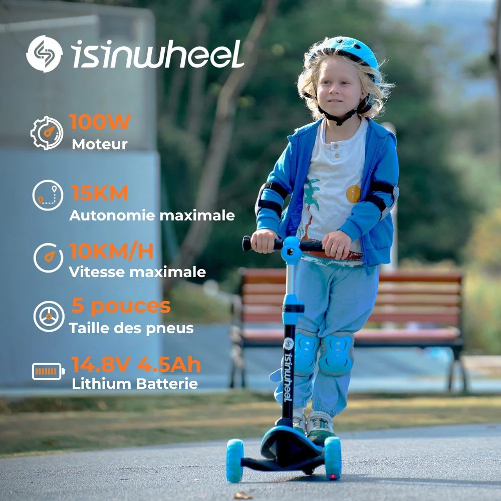 isinwheel® Mini trottinette électrique à 3 roues pour enfants - Image 3