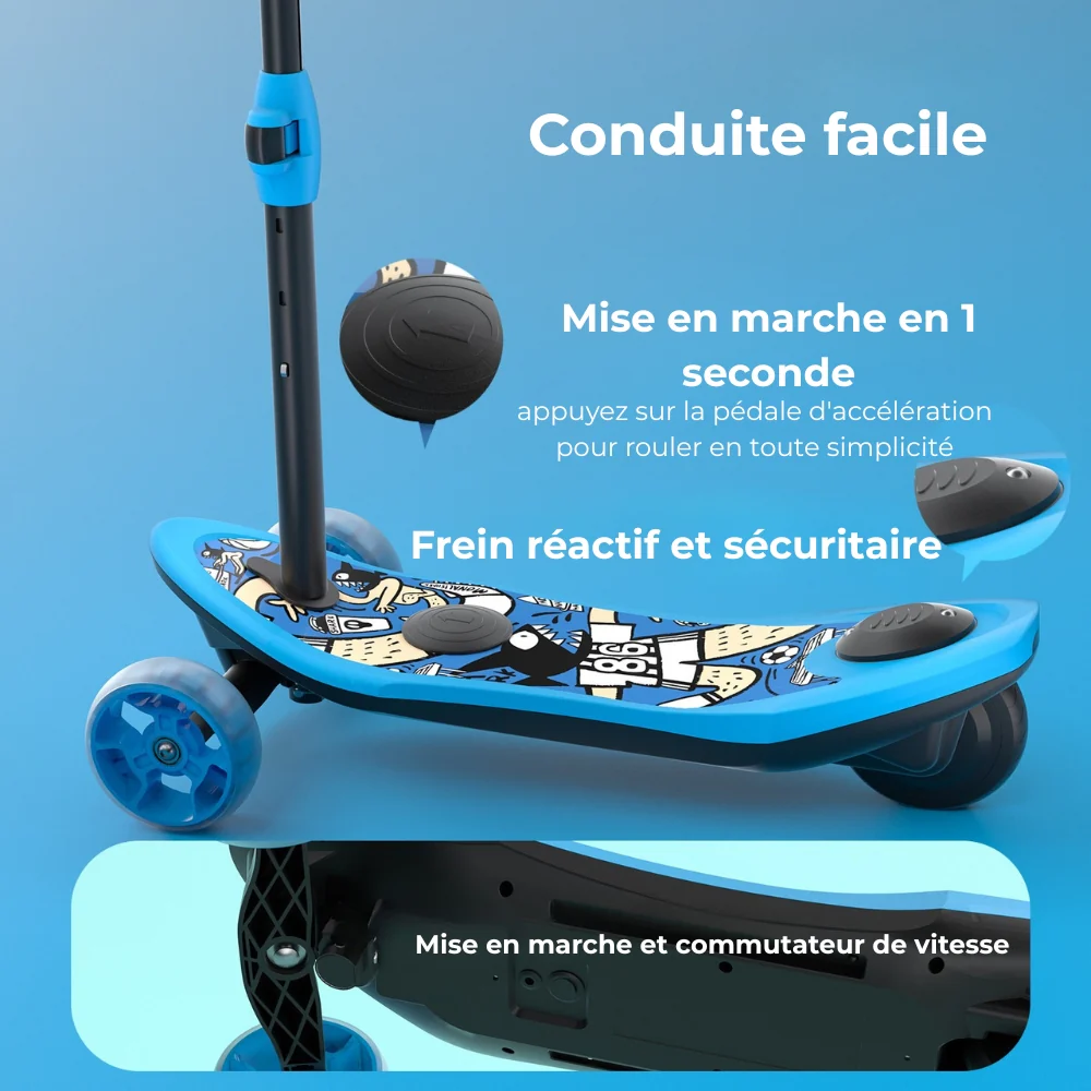 isinwheel® Mini trottinette électrique à 3 roues pour enfants - Image 4
