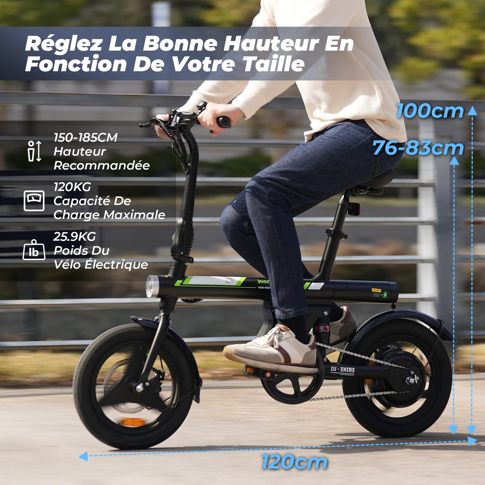 U1 Vélo électrique portable pour les déplacements urbains - Image 6