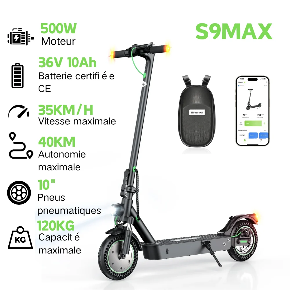 isinwheel® S9/S9Pro Trottinette électrique 350W - Image 18