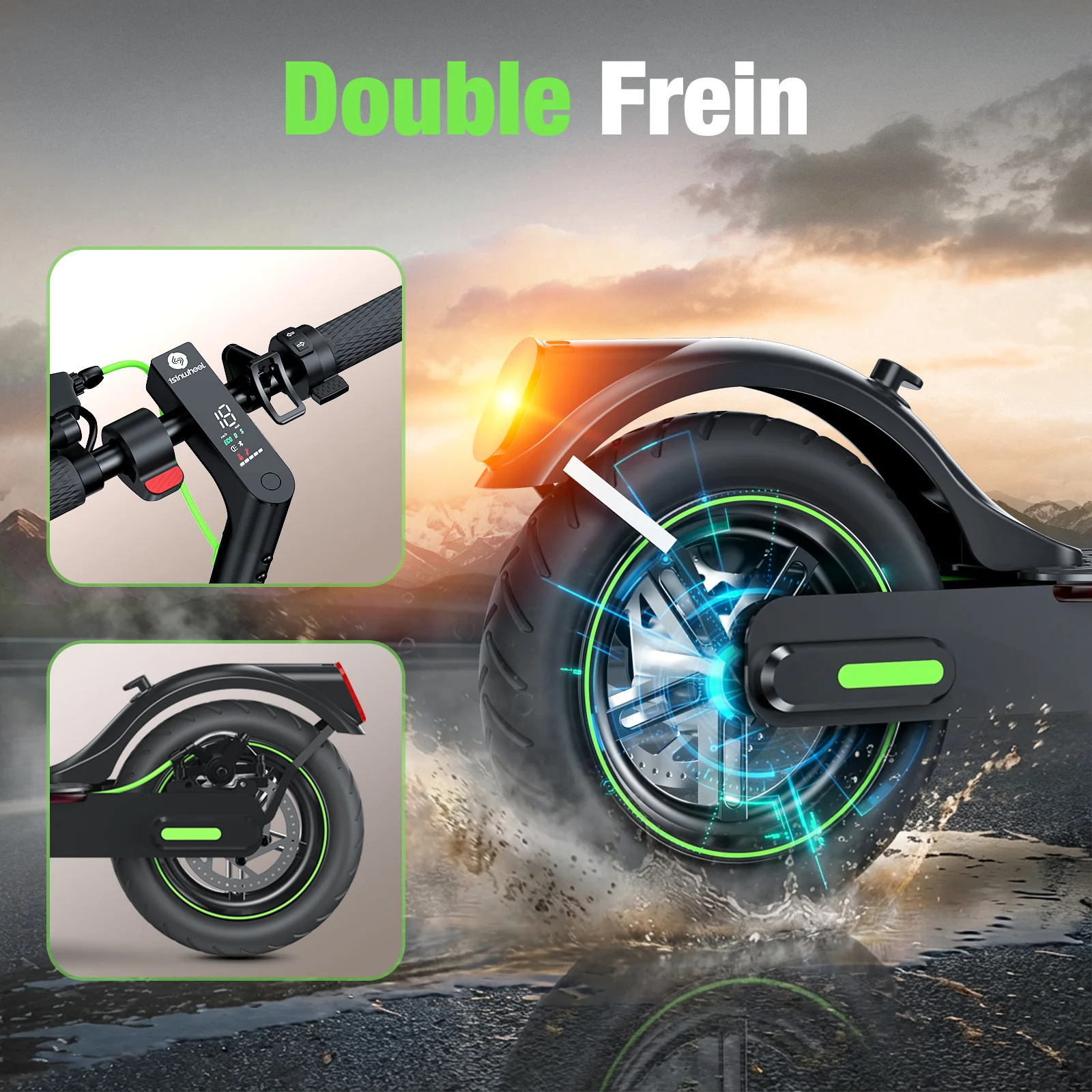 isinwheel® S9/S9Pro Trottinette électrique 350W - Image 7