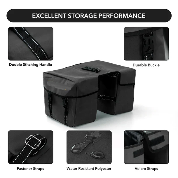 Sacoche pour porte-bagages arrière de vélo électrique U2/M10 - Image 6