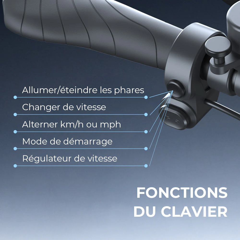 isinwheel® S-NOVA Pro Trottinette électrique tout-terrain 1000W - Image 13