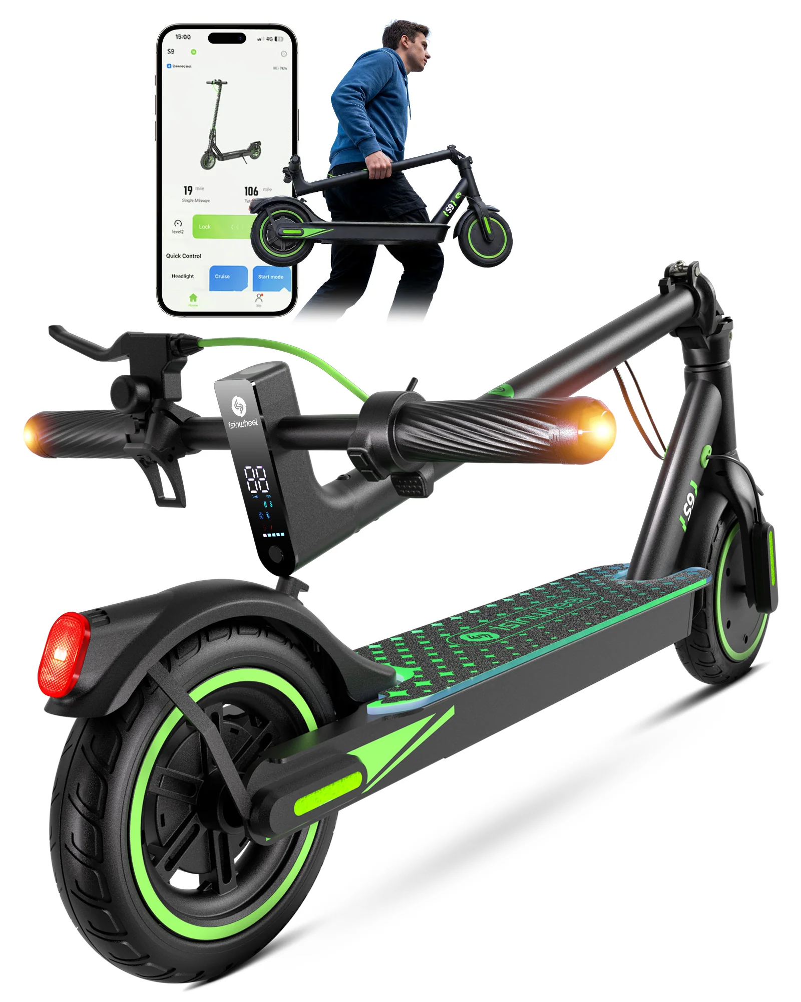 isinwheel® S9 Trottinette électrique 350W - Image 3