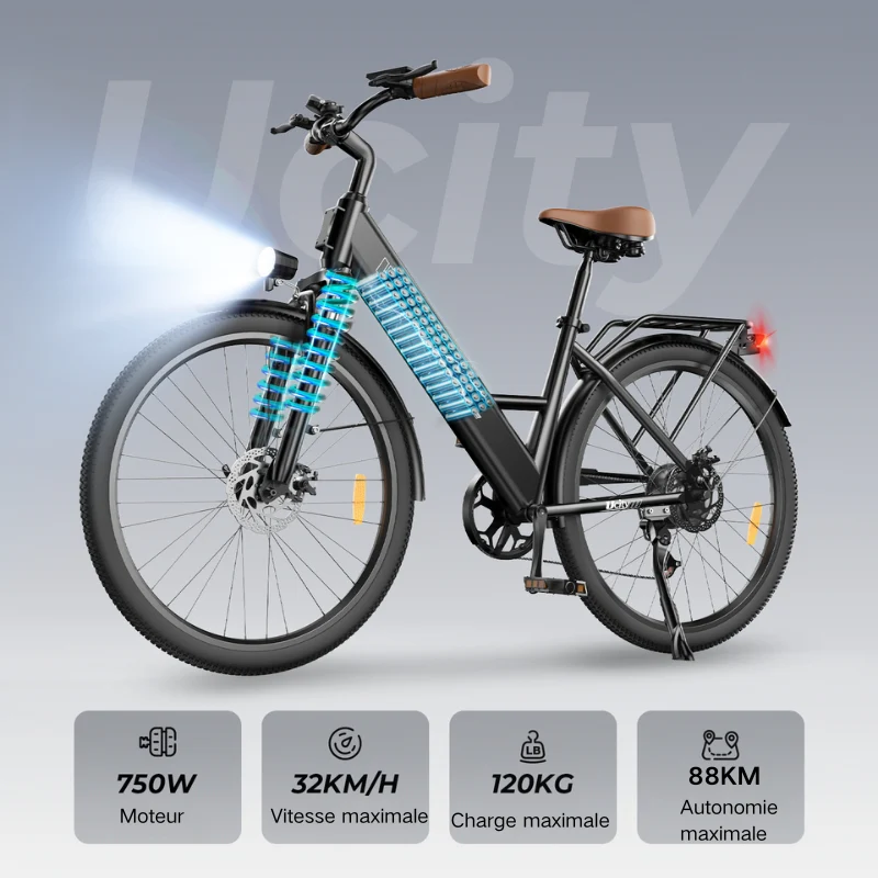 U2 Vélo Électrique Ville Femme et Homme - Image 15