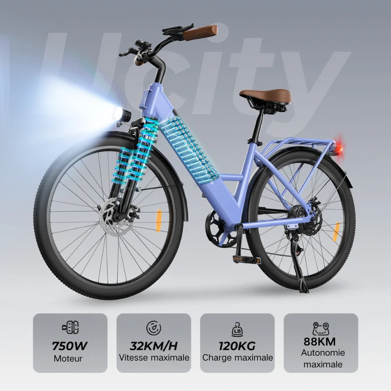 U2 Vélo Électrique Ville Femme et Homme - Image 17
